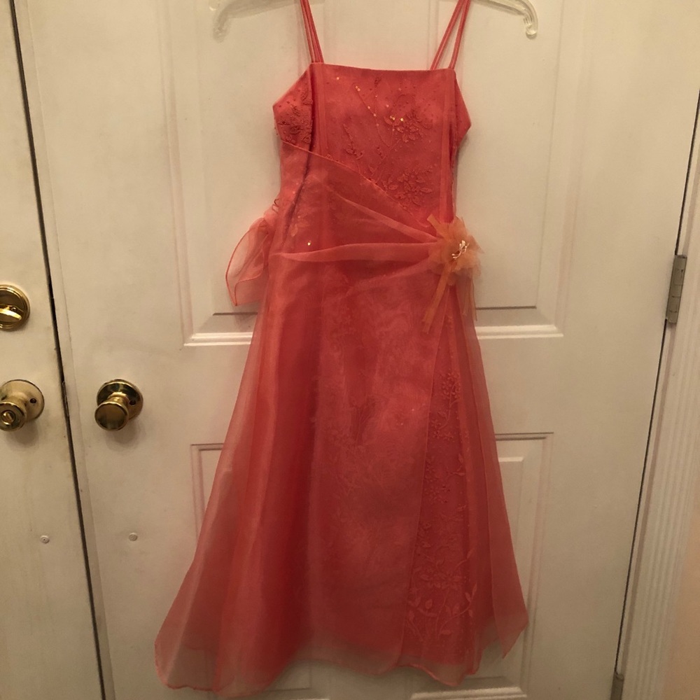 Girls Size 10 Formal Dress with Bead Details